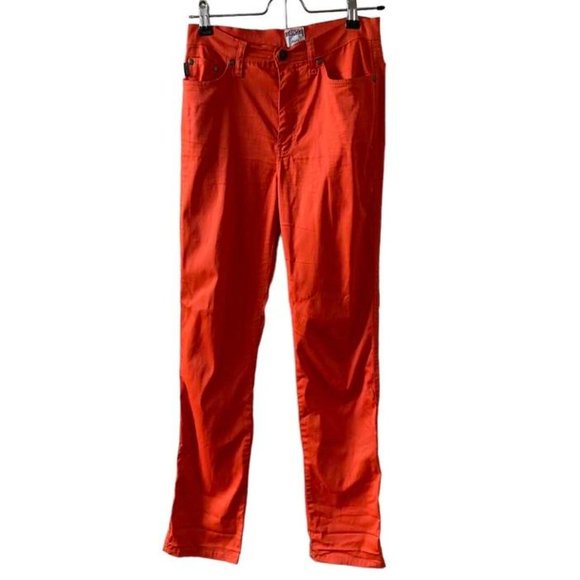 moschino jeans stretchy lycra bright orange jeans 26” - Picture 2 of 4